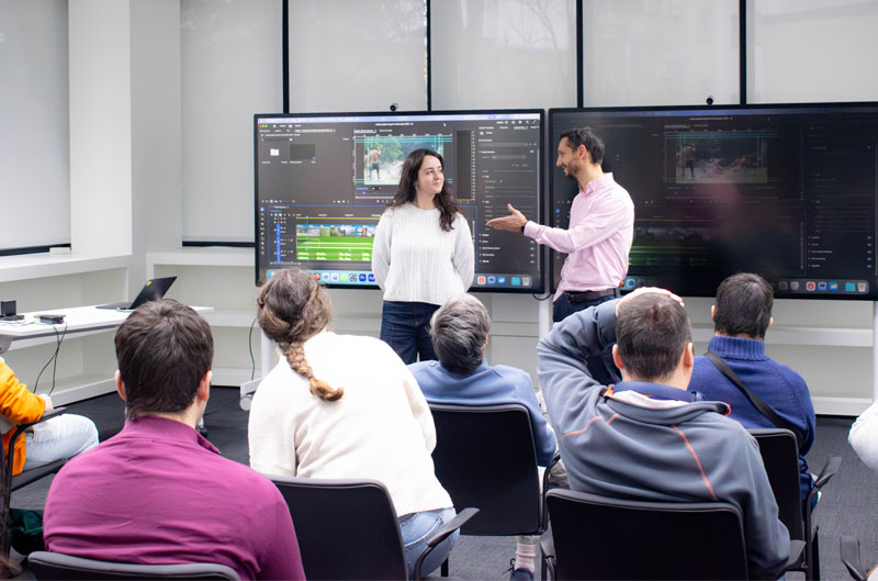 El taller de audiovisuales de la Fundaci�n Gil Gayarre visita Ferrovial