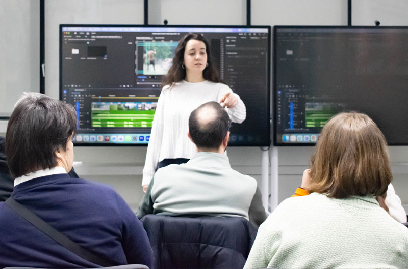 El taller de audiovisuales de la Fundaci�n Gil Gayarre visita Ferrovial